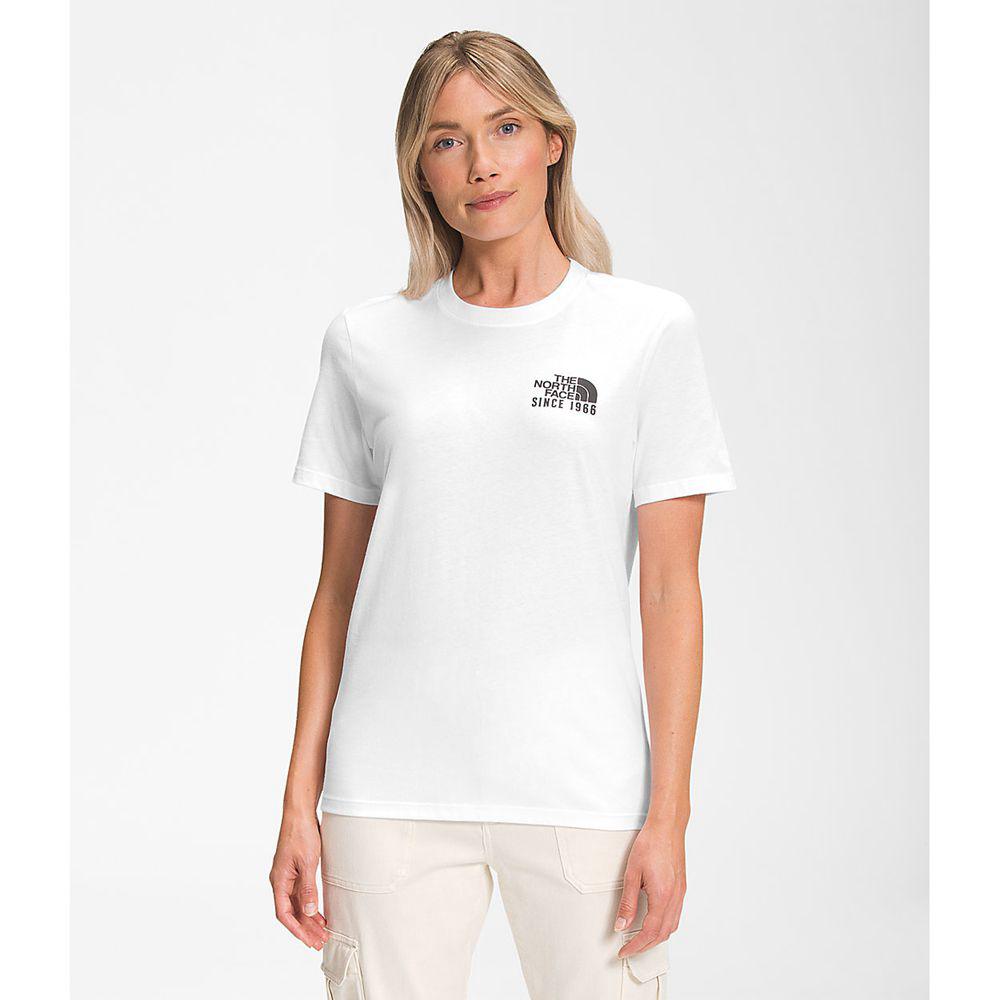 The North Face Κοντό Μανίκι Mountain Peace Γυναικεια T Shirt - Ασπρα (KEUV80635)